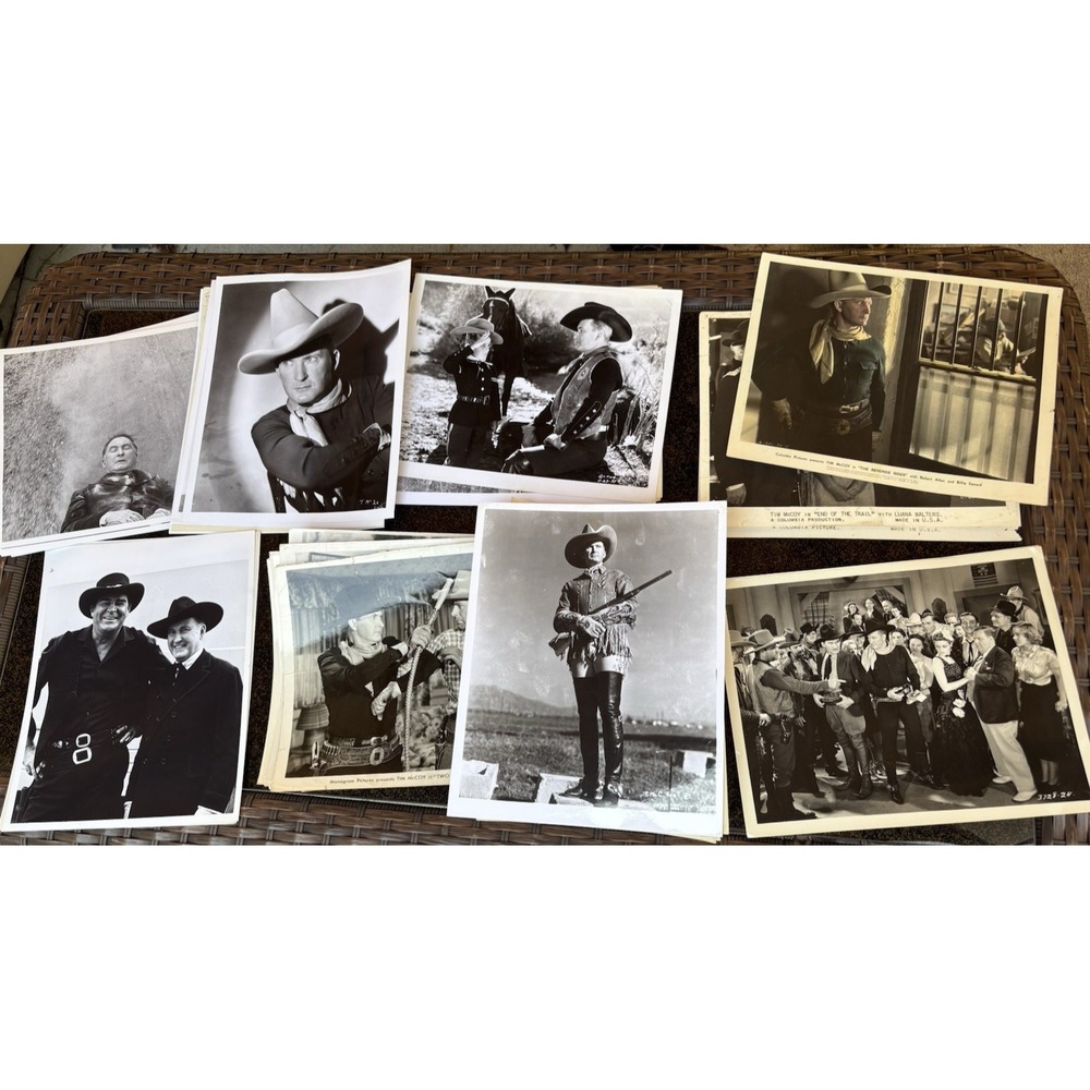 Original Vtg TIM MCCOY Movie Publicity Stills Press Photos Western Whirlwind LOT